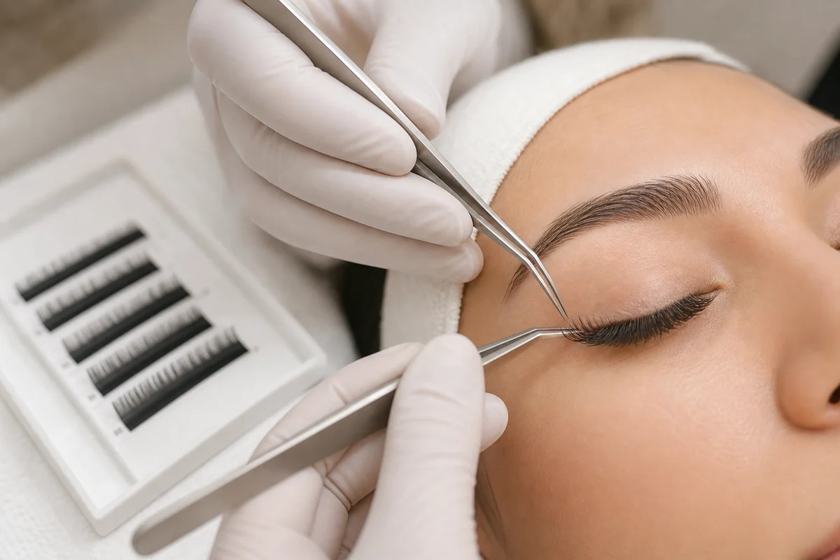 Silk lash extension close-up visual