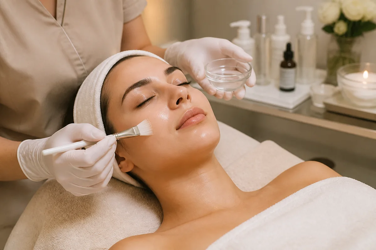 Medical skin care visual in a premium treatment room